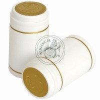 KAPTURKI TERM. 28,5-30,5X55 BIAŁE+ZŁOTE PASKI 1000 szt.