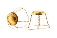 KOSZYCZEK DO WIN MUSUJĄCYCH ZŁOTY + ZŁOTY KAPSEL 100 szt.